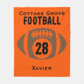 Name, Nummer, Schule Fleecedecke (Vorderseite)