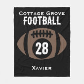 Name, Nummer, Schule Fleecedecke (Vorderseite)