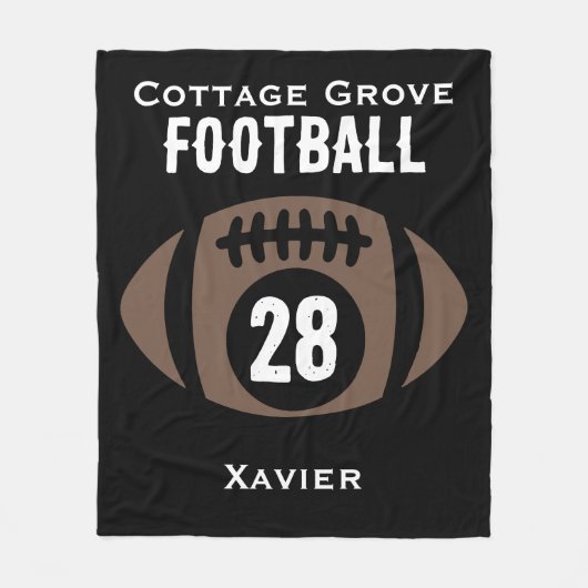 Name, Nummer, Schule Fleecedecke (Vorderseite)