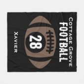 Name, Nummer, Schule Fleecedecke (Vorderseite (Horizontal))