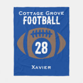 Name, Nummer, Schule Fleecedecke (Vorderseite)