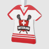 Name & Nummer Schweiz Lacrosse Ornament (Vorderseite)