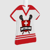 Name & Nummer Schweiz Lacrosse Ornament (Vorderseite)