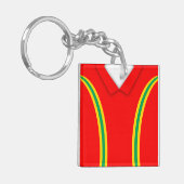 Name & Nummer Soccer Jersey Keyring, Fußball Schlüsselanhänger (Vorderseite links)