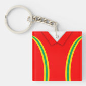 Name & Nummer Soccer Jersey Keyring, Fußball Schlüsselanhänger (Vorderseite)
