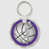 Name, Nummer, Spieler, Team, Basketball-Schlüssela Schlüsselanhänger (Rückseite)