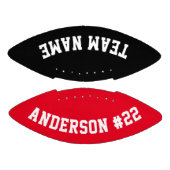 Name, Nummer und Farbe des Teams und Spielers Football (Paneele)