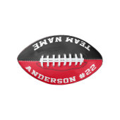 Name, Nummer und Farbe des Teams und Spielers Football (Vorderseite)