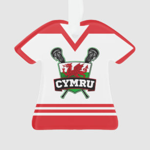 Name & Nummer Wales Cymru Lacrosse Ornament