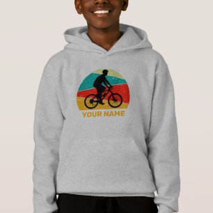 Name oder anderen Text Modernes Sunset-Fahrrad T-S Hoodie