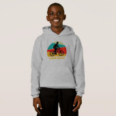 Name oder anderen Text Modernes Sunset-Fahrrad T-S Hoodie (Vorne ganz)