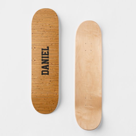 Name oder Anfangsbuchstaben Holzplanen Skateboard  (Vorderseite)