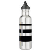 Name oder Anfangsbuchstaben und moderne Webstreife Trinkflasche (Rechts)