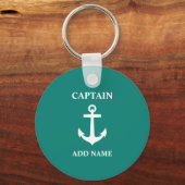Name oder Bootname des Ankerkapitäns a0a Schlüsselanhänger (Rückseite)