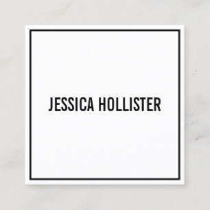 Name oder Firmenname   Moderne schwarze Grenze Quadratische Visitenkarte