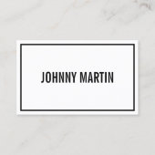 Name oder Firmenname | Moderne schwarze Grenze Visitenkarte (Vorderseite)