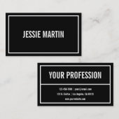 Name oder Firmenname | Moderne weiße Grenze Visitenkarte (Vorne/Hinten)