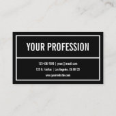 Name oder Firmenname | Moderne weiße Grenze Visitenkarte (Rückseite)