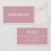 Name oder Firmenname | Rose Blush Visitenkarte (Vorne/Hinten)
