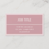 Name oder Firmenname | Rose Blush Visitenkarte (Rückseite)