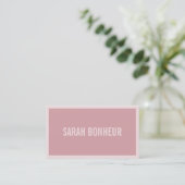 Name oder Firmenname | Rose Blush Visitenkarte (Stehend Vorderseite)