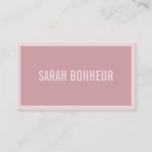 Name oder Firmenname | Rose Blush Visitenkarte (Vorderseite)
