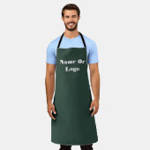 Name oder Logo auf Grün anpassen Schürze (Getragen)