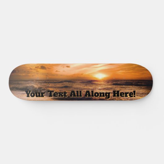 Name oder Meldung hinzufügen - Beach Sunset Skateboard (Horizontal)