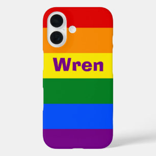 Name oder Monogramm des Rainbow Prilag iPhone 16 Hülle