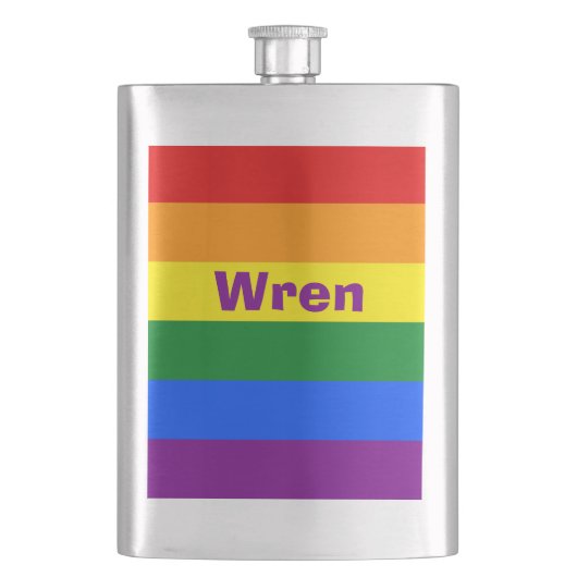 Name oder Monogramm des Rainbow Prilag Flachmann (Vorderseite)