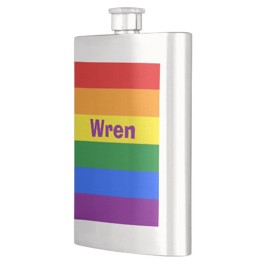 Name oder Monogramm des Rainbow Prilag Flachmann (Links)