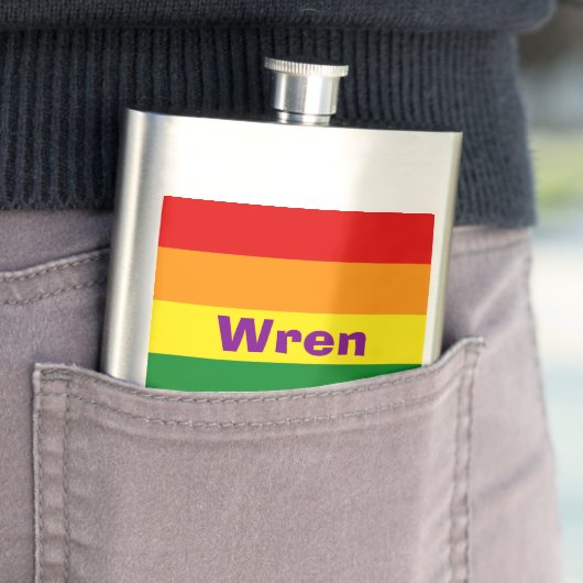 Name oder Monogramm des Rainbow Prilag Flachmann (Beispiel)