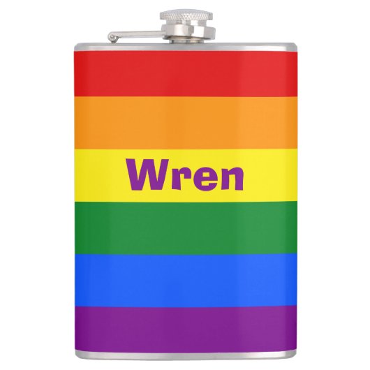 Name oder Monogramm des Rainbow Prilag Flachmann (Vorderseite)