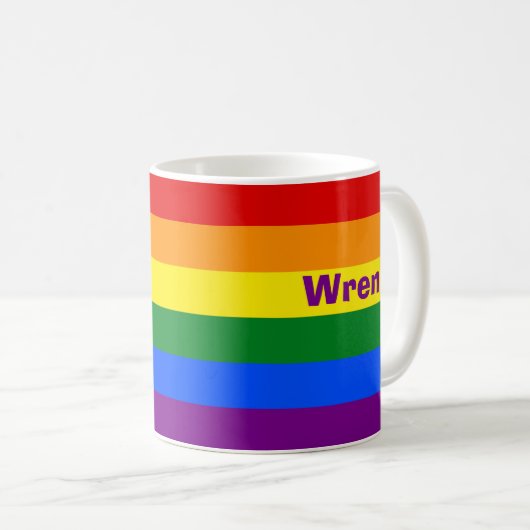Name oder Monogramm des Rainbow Prilag Kaffeetasse (VorderseiteRechts)