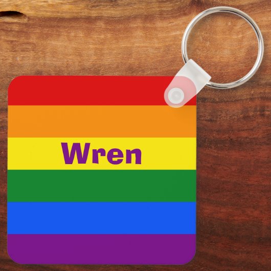 Name oder Monogramm des Rainbow Prilag Schlüsselanhänger (Rückseite)