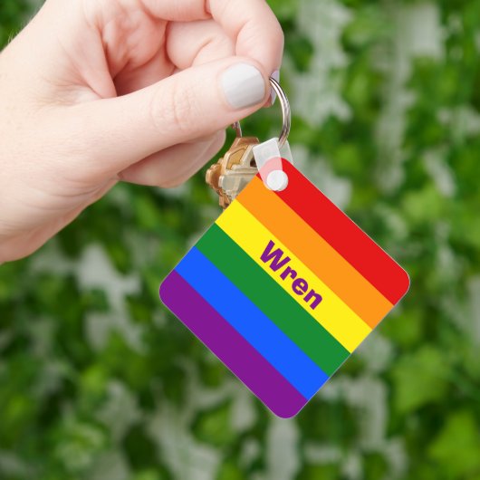 Name oder Monogramm des Rainbow Prilag Schlüsselanhänger (Hand)