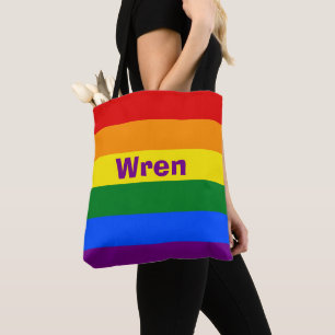 Name oder Monogramm des Rainbow Prilag Tasche