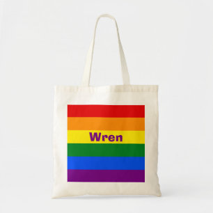 Name oder Monogramm des Rainbow Prilag Tragetasche