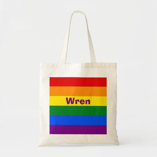 Name oder Monogramm des Rainbow Prilag Tragetasche (Vorne)