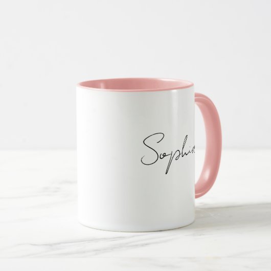 Name oder Monogramm eines Schwarzen Skripts auf We Tasse (VorderseiteRechts)