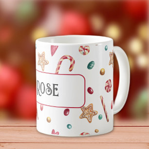 Name oder Monogramm, Süßigkeiten & Kekse 11oz Kaff Kaffeetasse