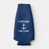 Name oder Name des Bootes Blau des Ankermanns Flaschenkühler (Vorderseite)