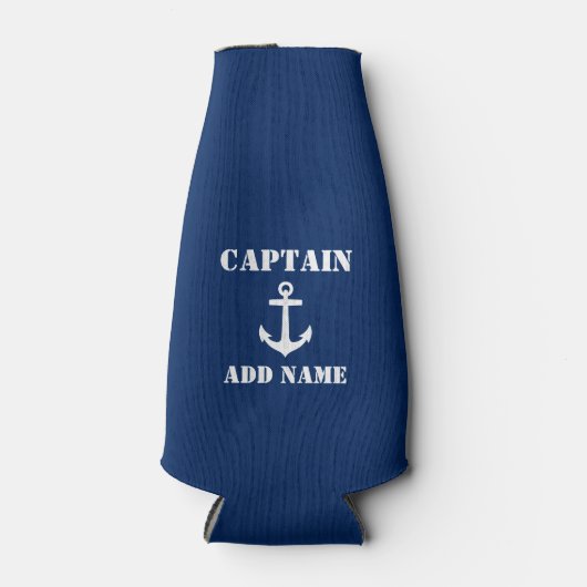 Name oder Name des Bootes Blau des Ankermanns Flaschenkühler (Vorderseite)