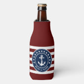 Name oder Name des Bootes Name Nautic Anchor Stars Flaschenkühler (Flaschenvorderseite)