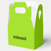 Name oder ROLE Green Girl Summer Bridesmaid Vorsch Geschenkschachtel (Geöffnet)