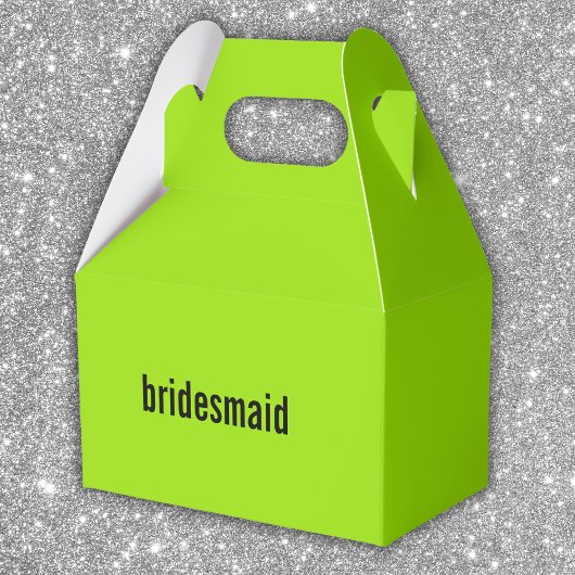 Name oder ROLE Green Girl Summer Bridesmaid Vorsch Geschenkschachtel