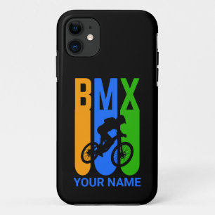 Name oder Text BMX Bike Rider Orange Blue Green hi Case-Mate iPhone Hülle