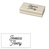Name oder Text | Elegante Vintage moderne Schrift Gummistempel (Stempel)
