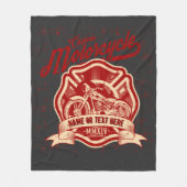 Name oder Text für Motorrad hinzufügen Fleecedecke (Vorderseite)