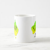 Name oder Text Grün & Gold Karte hinzufügen Kaffeetasse (Mittel)
